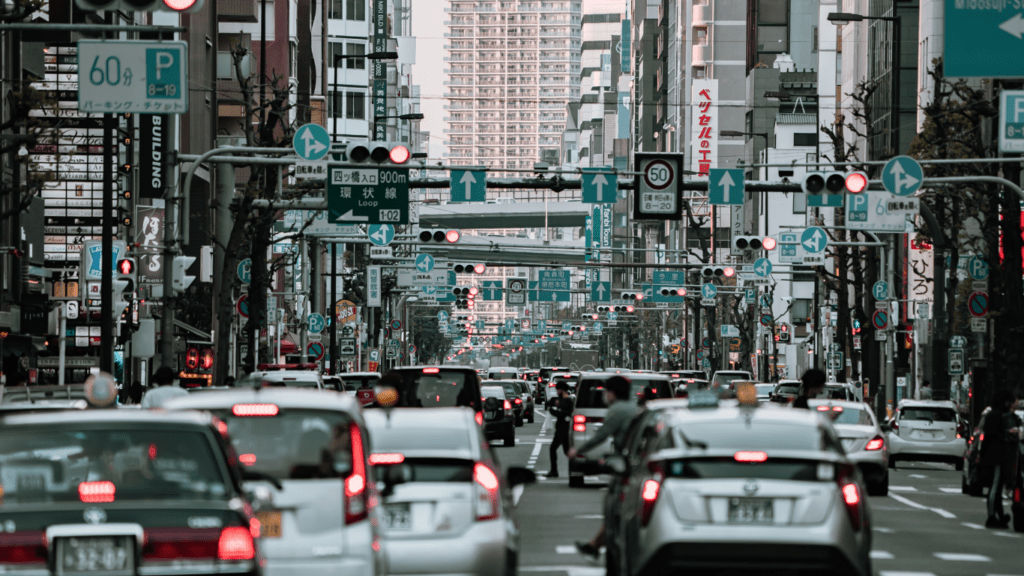 traffic on a busy road