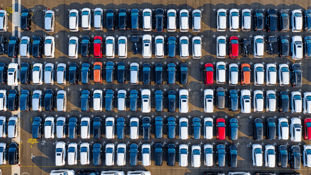 a group of black cars