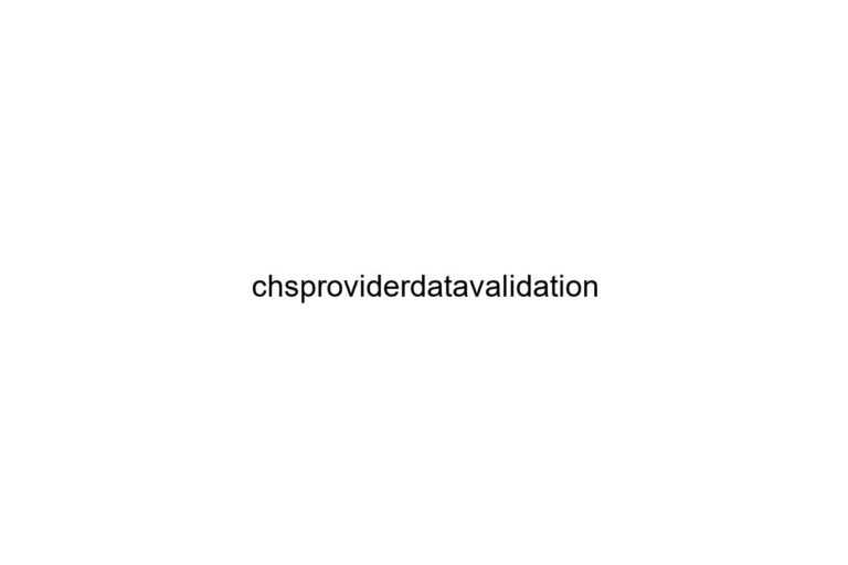 chsproviderdatavalidation