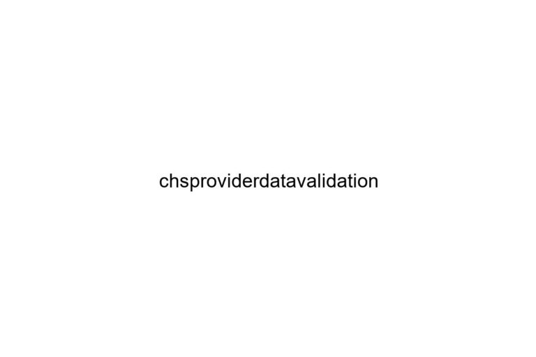 chsproviderdatavalidation