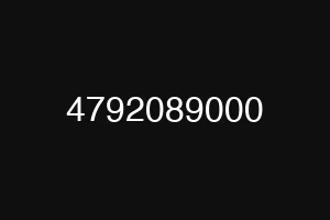 4792089000